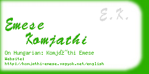 emese komjathi business card